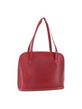 Authentic LOUIS VUITTON Epi Lussac Shoulder Bag Red M52287 LV